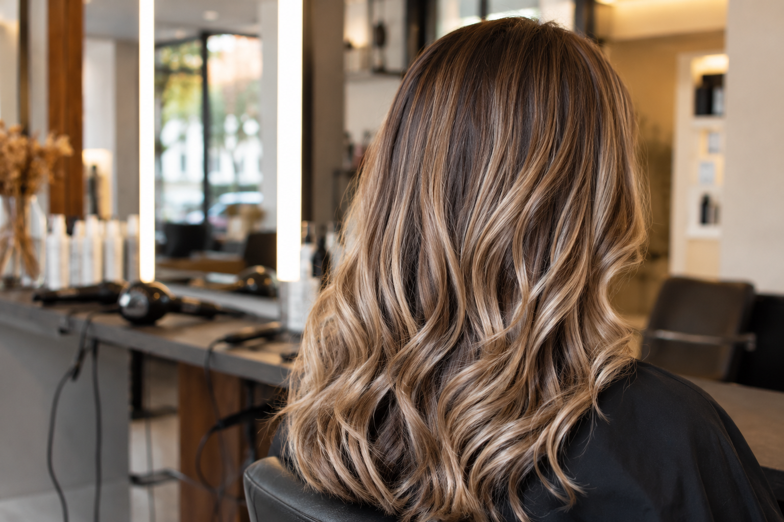 Trabalho de cor e corte de cabelo